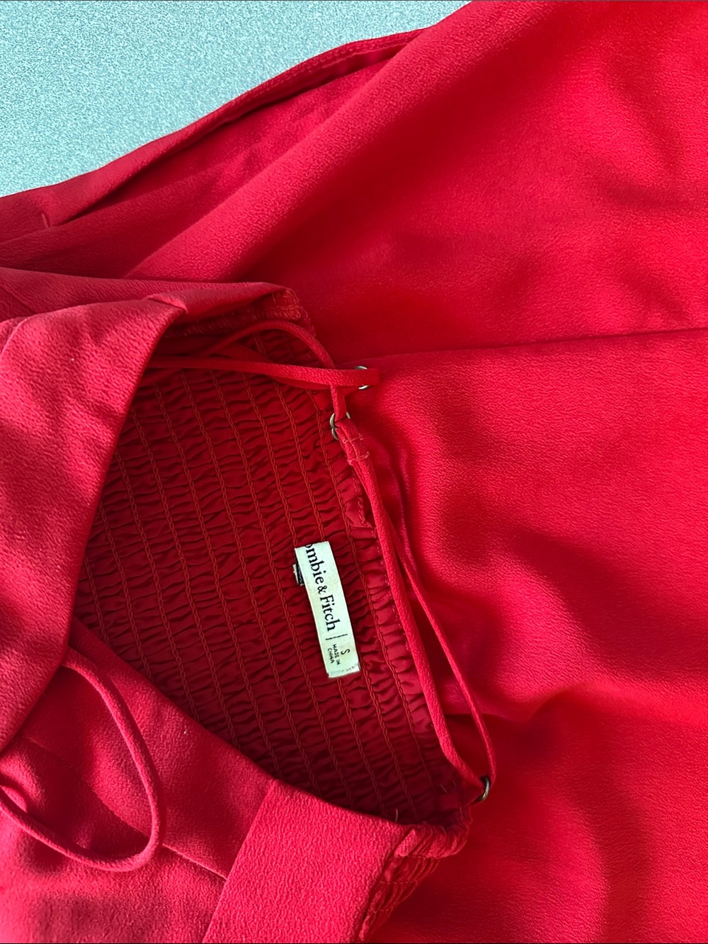 ABERCROMBIE & FITCH Red Mini Dress | Size S - Picture 2 of 10